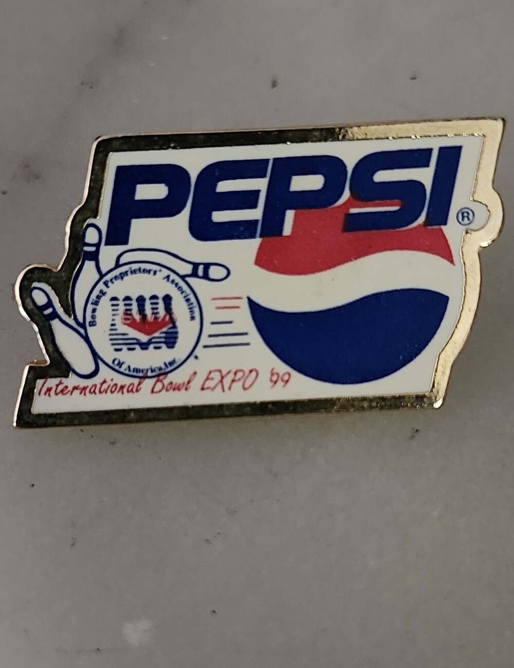Vtg Pepsi Bowling EXPO '99 Enamel Pin